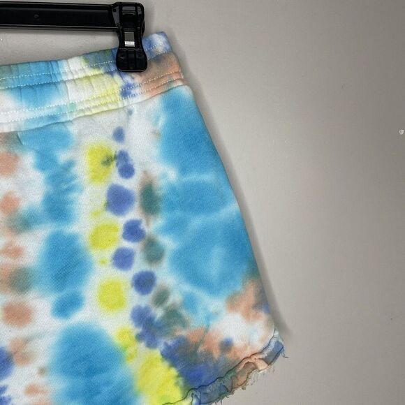 Generation Love Jay Ruffle Sweat Shorts NEW Blue Multi Tie-Dye Womens Medium M - Picture 8 of 12